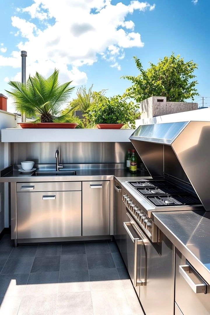 Weatherproof Kitchen Materials - 22 Rooftop Kitchen Ideas