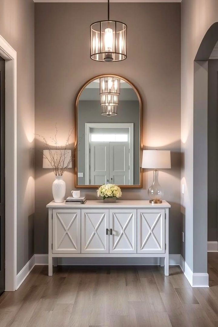 Welcoming Entryway Charm - 22 Grey and White House Interior Design Ideas