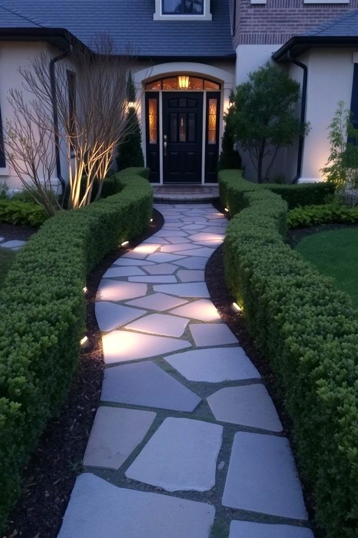 Welcoming Pathway Designs - 22 Curb Appeal Inspiration for Ranch Homes