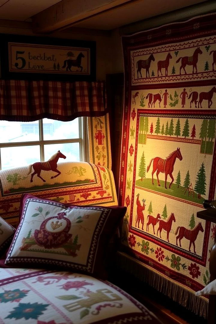 Western Needlepoint and Quilt Patterns - 22 Cowboy Room Decor Ideas