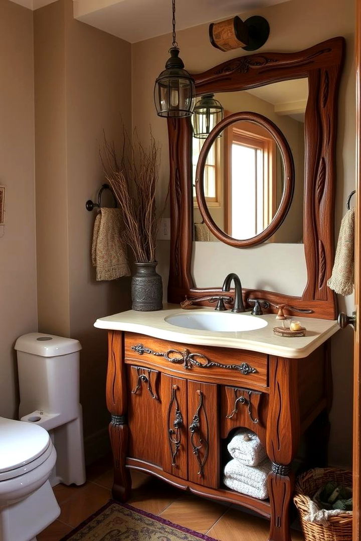 Western Style Vanity and Sink - 22 Western Bathroom Ideas