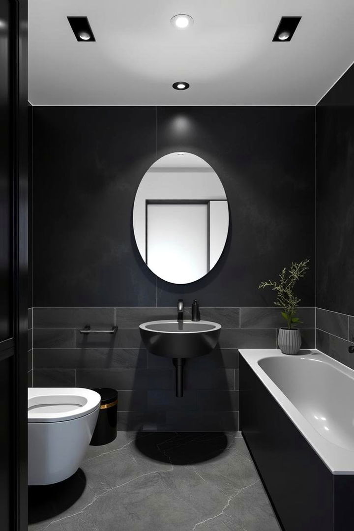 What About Matte Finishes - 22 Black Bathroom Ideas
