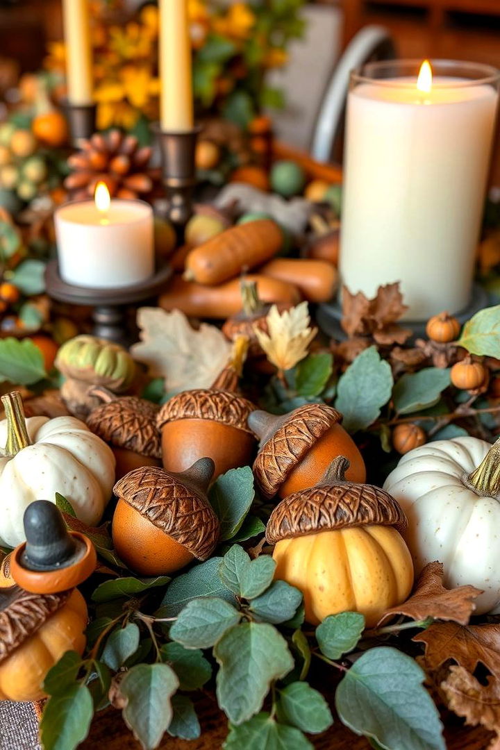 Whimsical Acorn Accents - 22 Fall Table Decor Ideas