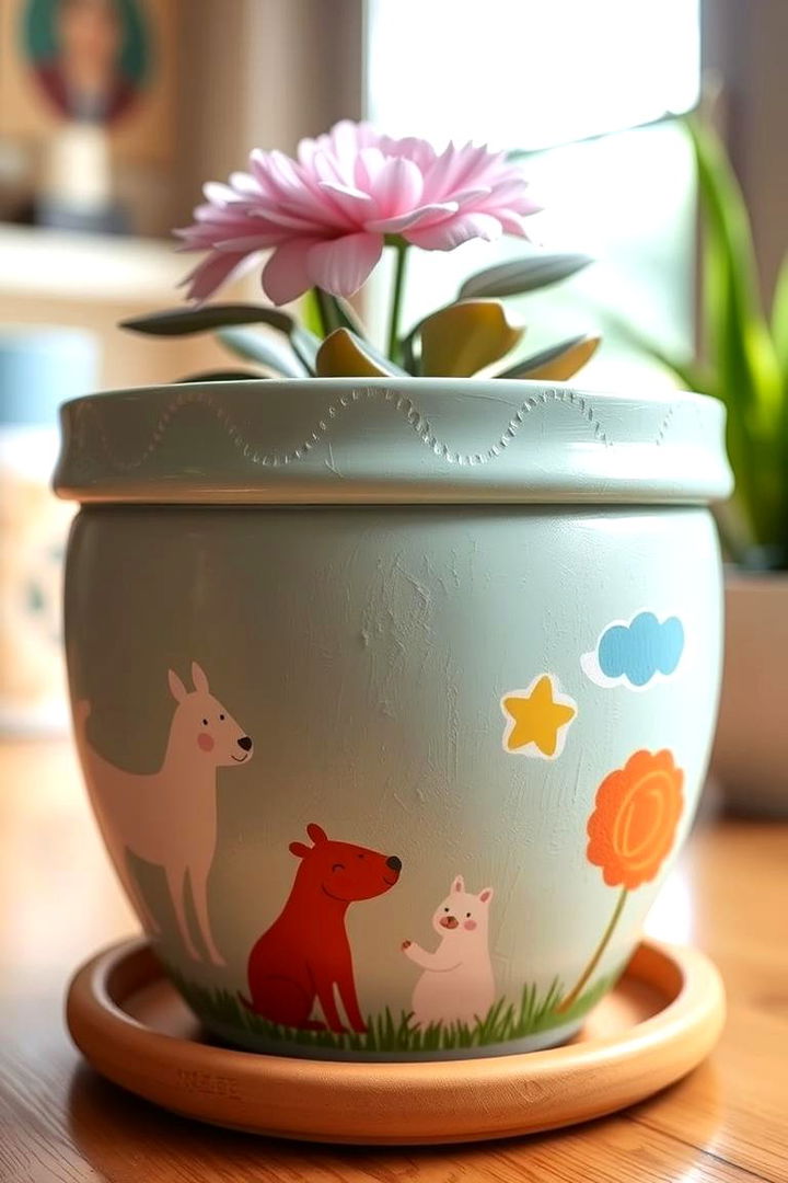 Whimsical Animal Motifs - 22 Painted Pot Ideas
