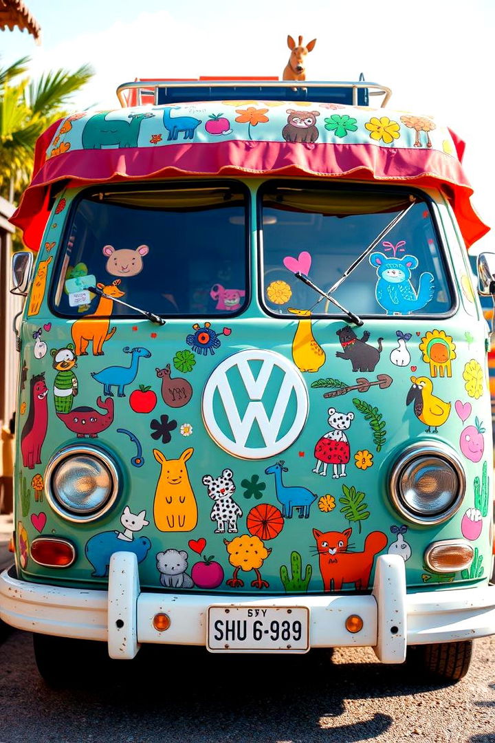 Whimsical Animal Motifs - 22 70s Van Art Ideas