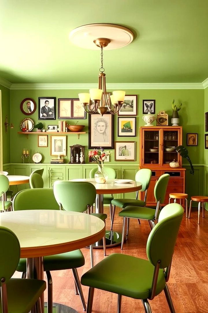 Whimsical Avocado Twist - 22 Green Dining Room Ideas
