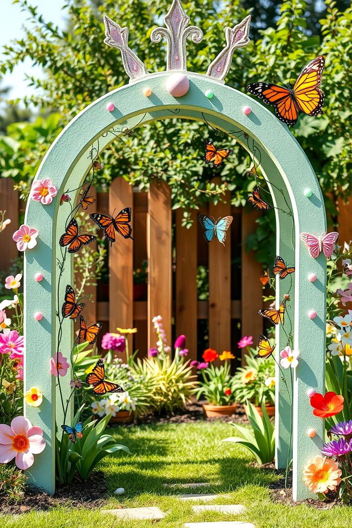 Whimsical Butterfly Garden Arch - 22 Garden Arch Ideas