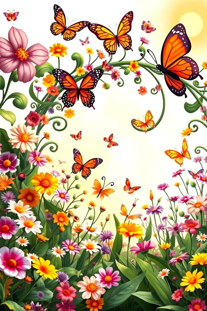 Whimsical Butterfly Spiral - 22 Spiral Garden Design Ideas