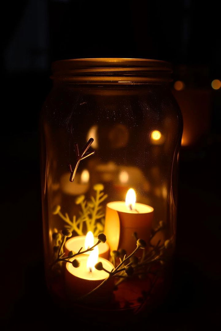 Whimsical Candle Glow - 22 Mason Jar Centerpiece Ideas