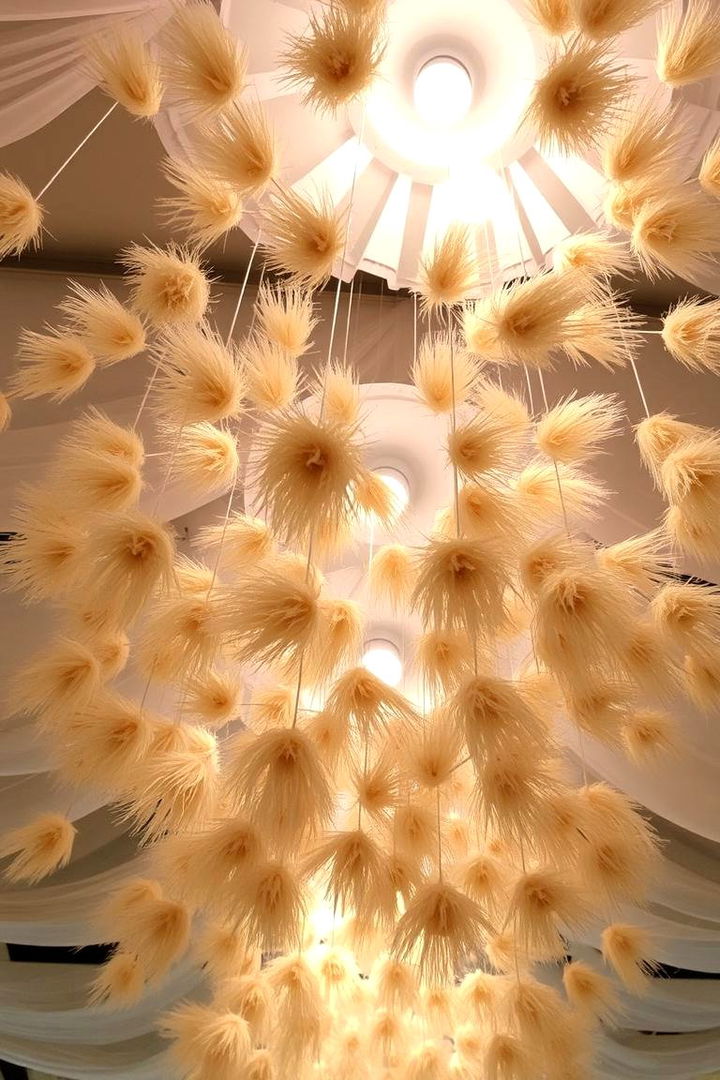 Whimsical Ceiling Decorations - 22 Pampas Grass Wedding Decor Ideas
