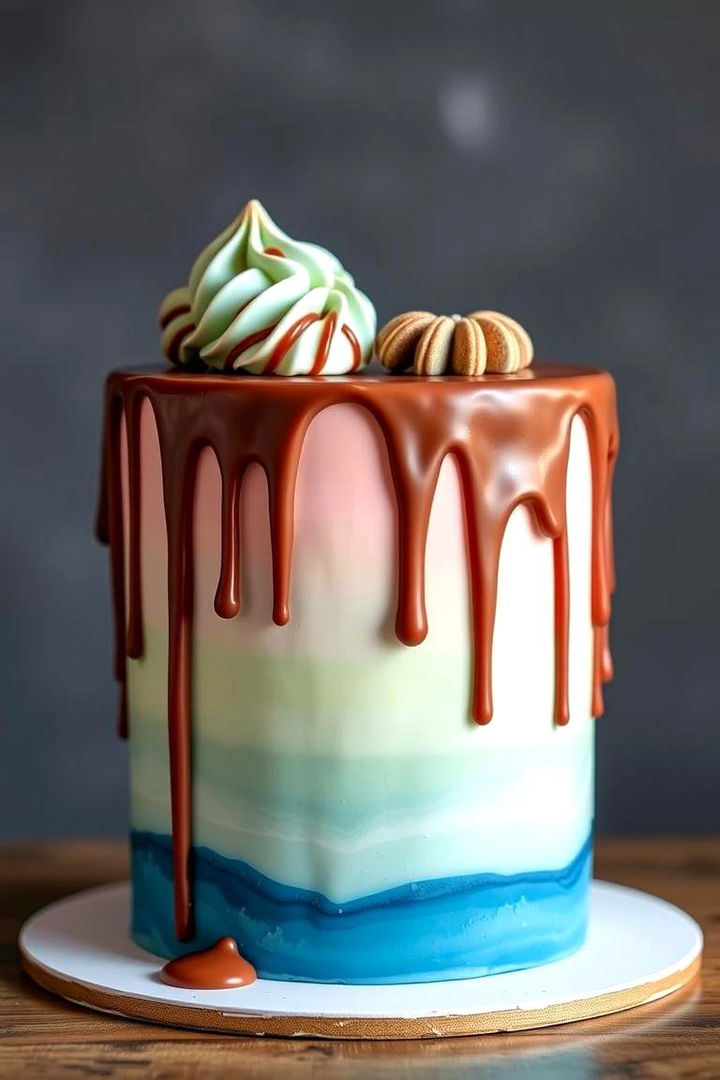 Whimsical Drip Cake - 22 Small Wedding Cake Ideas