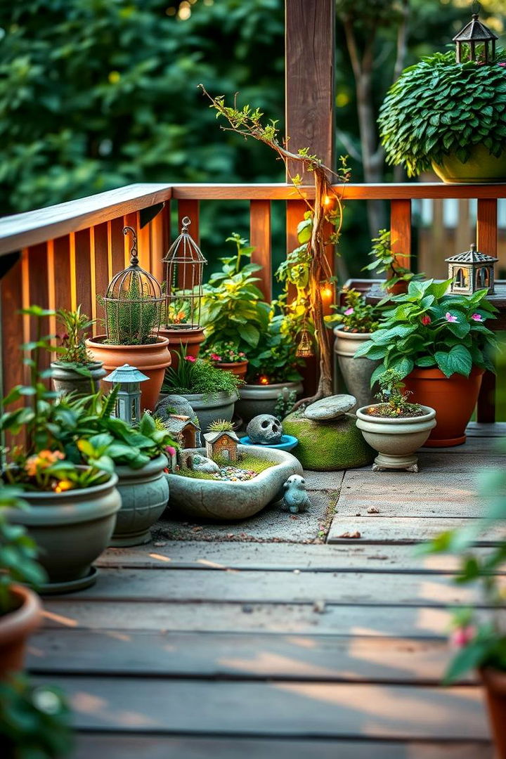 Whimsical Fairy Garden - 22 Deck Decorating Ideas With Plants
