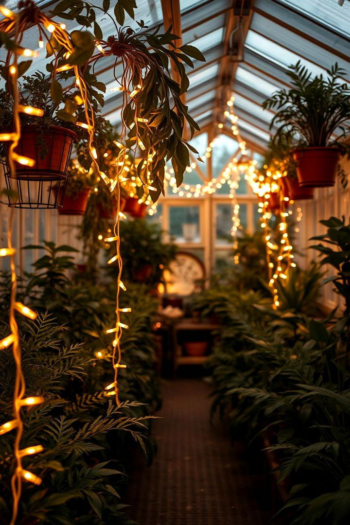Whimsical Fairy Lights - 22 Greenhouse Decor Ideas