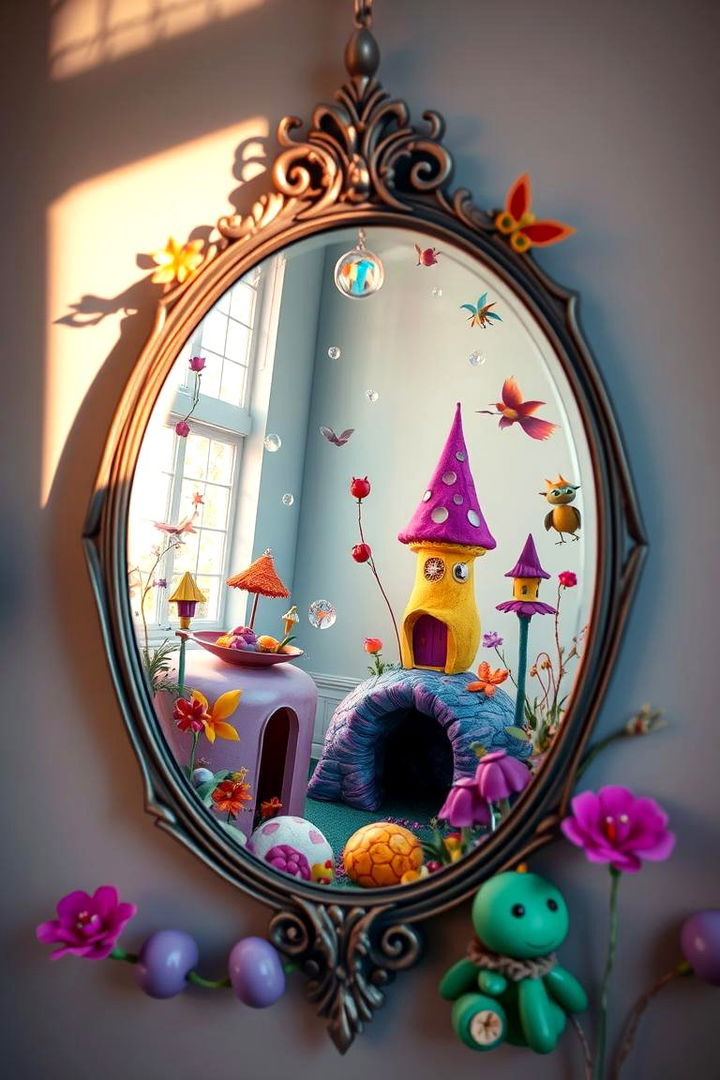 Whimsical Fantasy Mirror Designs - 22 Mirror Painting Ideas