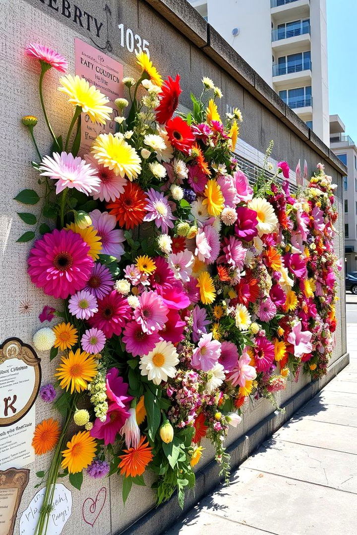 Whimsical Flora Collage - 22 Flower Murals on Buildings