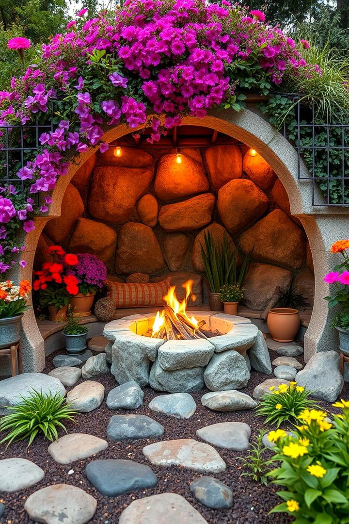 Whimsical Garden Nook - 22 Backyard Fire Pit Ideas Landscaping
