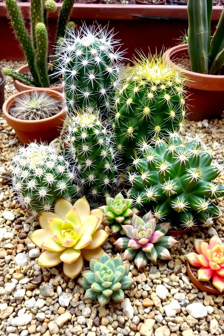 Whimsical Mixed Texture Garden - 22 Cactus Garden Ideas