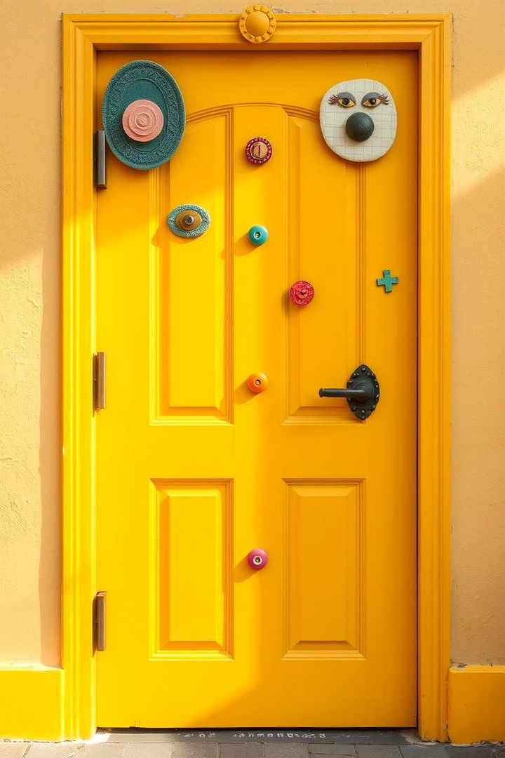 Whimsical Mustard Yellow Door - 22 Mustard Yellow Front Door Ideas
