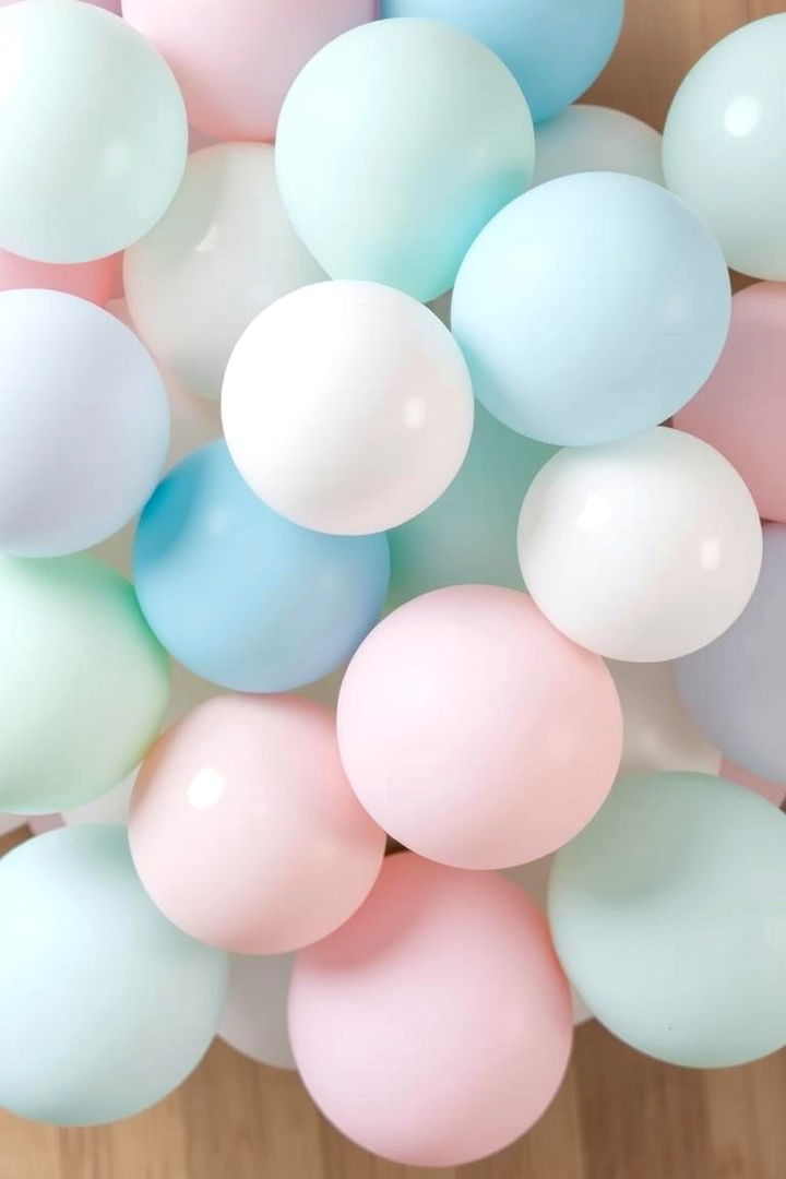 Whimsical Pastel Balloon Centerpiece - 22 Balloon Centerpiece Ideas