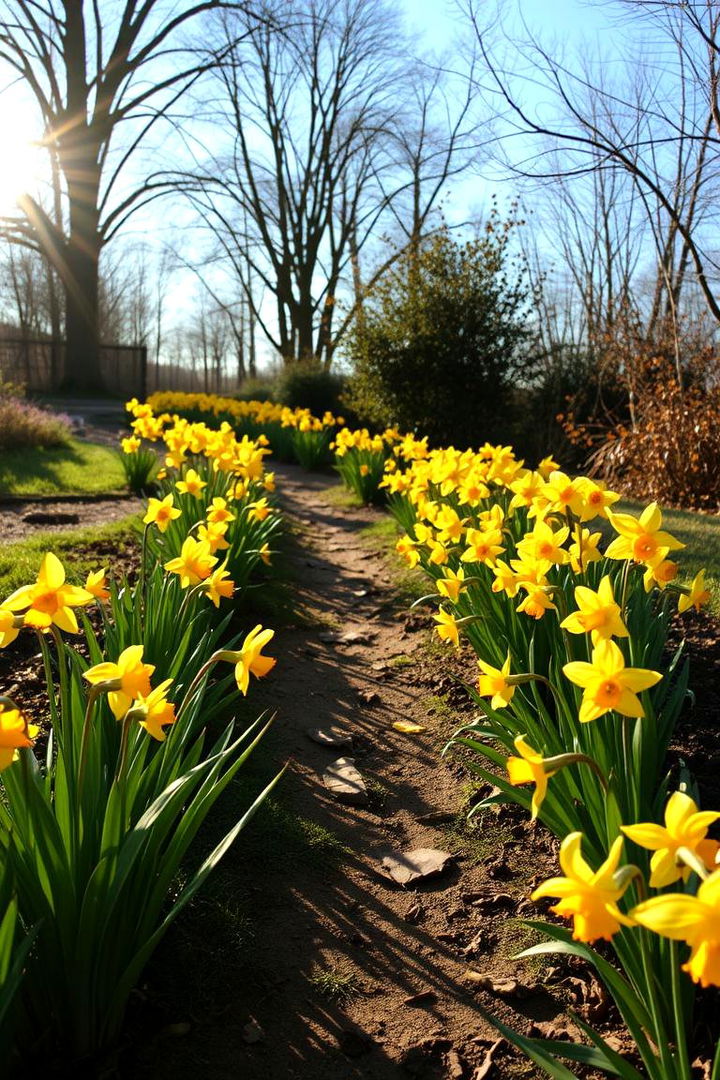 Whimsical Pathway Accents - 22 Daffodil Garden Ideas