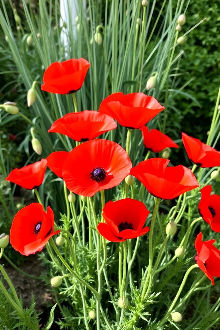 Whimsical Poppy Display - 22 Flower Centerpiece Ideas