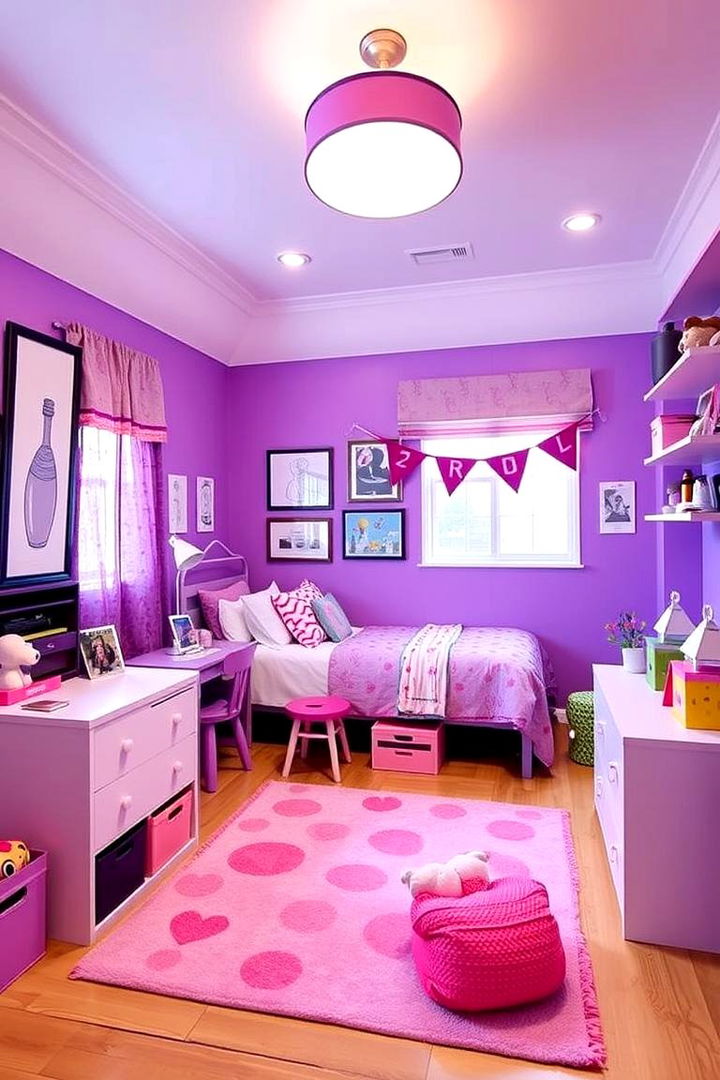 Whimsical Purple Playroom - 22 Purple Bedroom Ideas