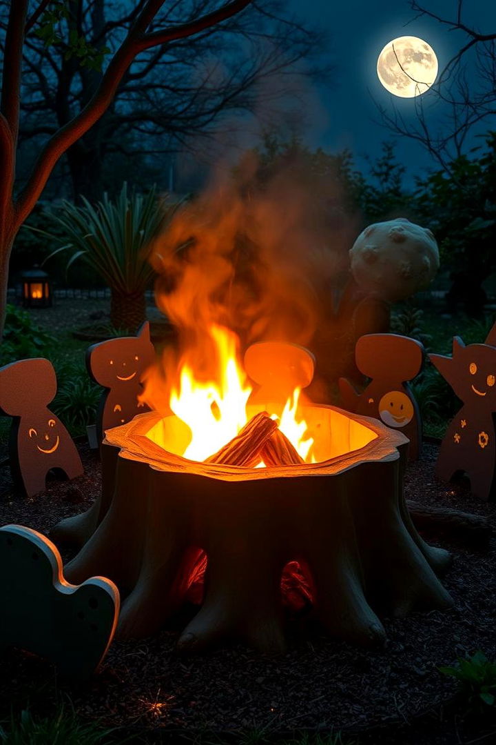 Whimsical Storytime Spot - 22 Tree Stump Fire Pit Ideas