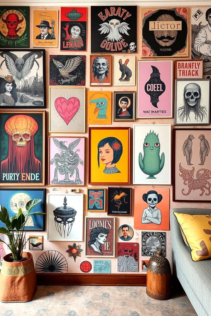 Whimsical Wall Art - 22 pastel goth bedroom ideas