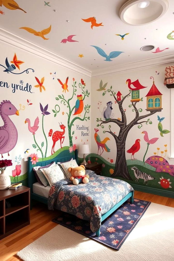 Whimsical Wall Murals - 22 Indie Room Ideas