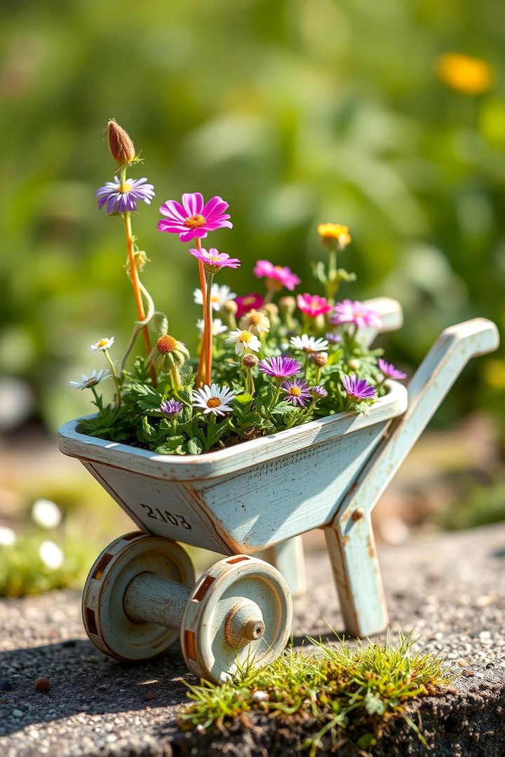 Whimsical Wheelbarrow Creations - 22 Fairy Garden Container Ideas