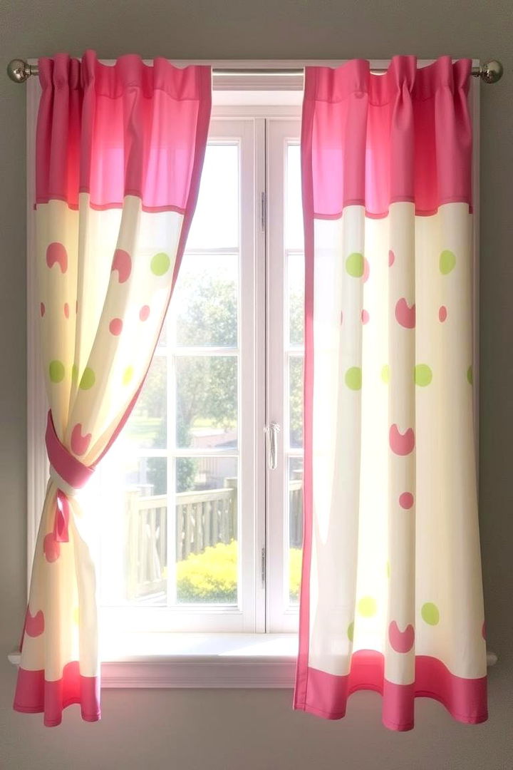 Whimsical Window Treatments - 22 Pink and Green Nursery Ideas