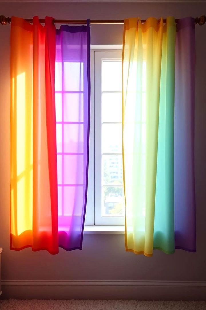 Whimsical Window Treatments - 22 Rainbow Nursery Ideas