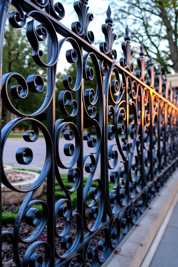 Whimsical Wrought Iron Scrollwork - 22 Decorative Fence Ideas