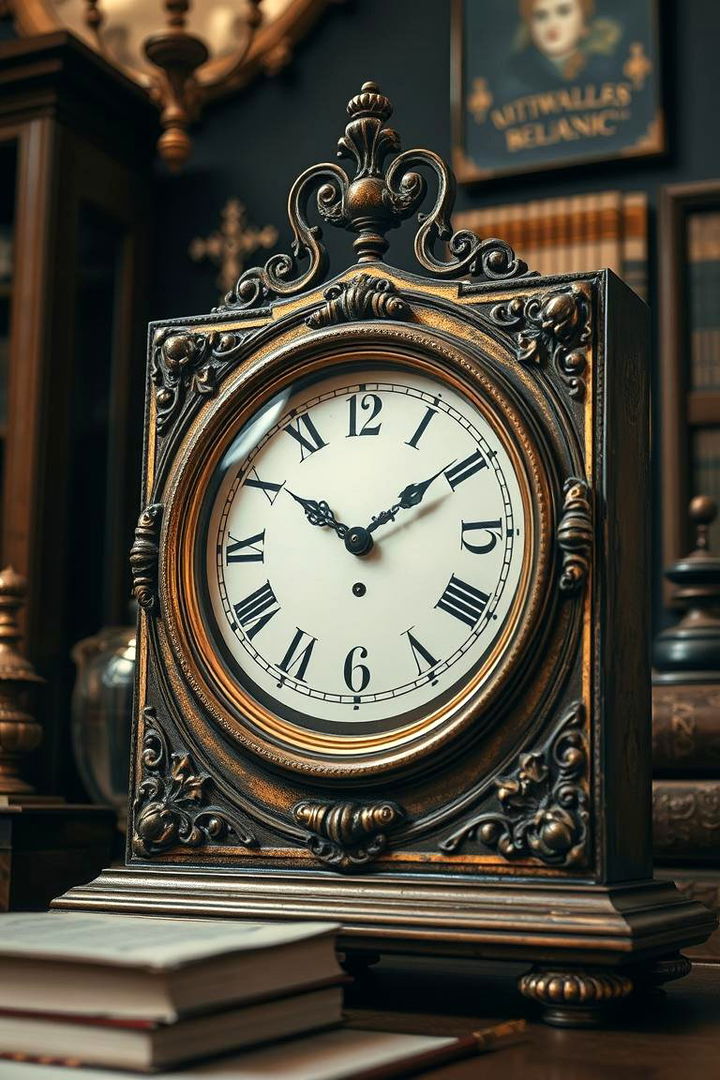 Whisper Quiet Vintage Clocks - 22 Dark Academia Interior Design Ideas