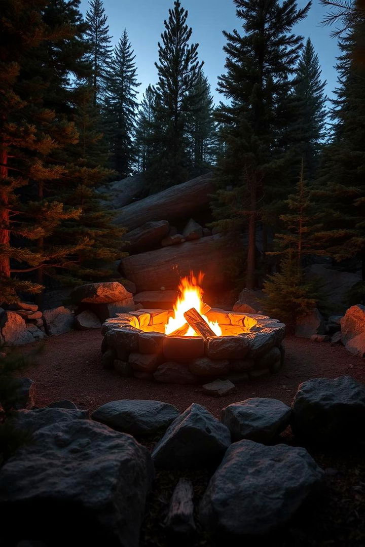 Whispering Pines Pit - 22 Rustic Fire Pit Ideas
