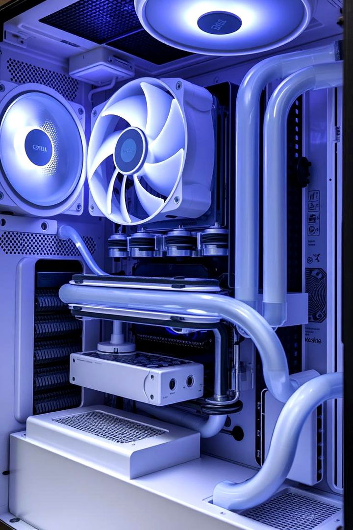White Cooling Solutions - 22 All White Gaming Setup Ideas