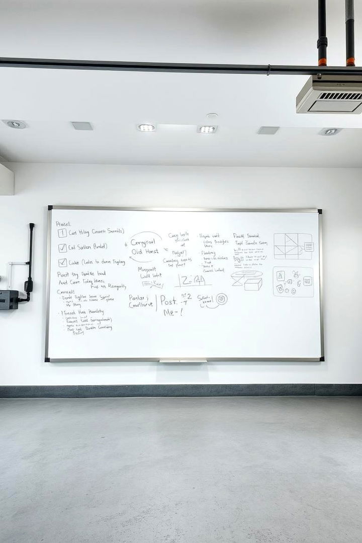 Whiteboard Walls for Planning - 22 Garage Wall Ideas
