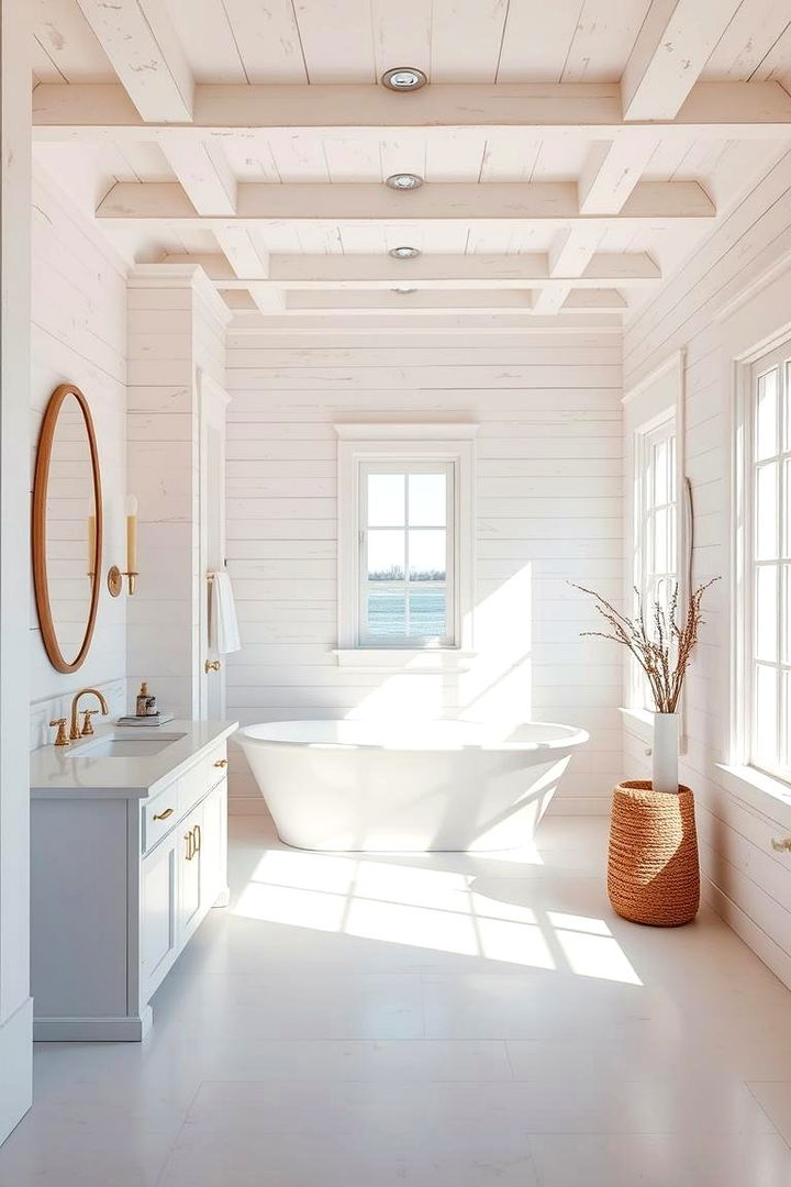 Whitewashed Finishes - 22 Coastal Bathroom Ideas