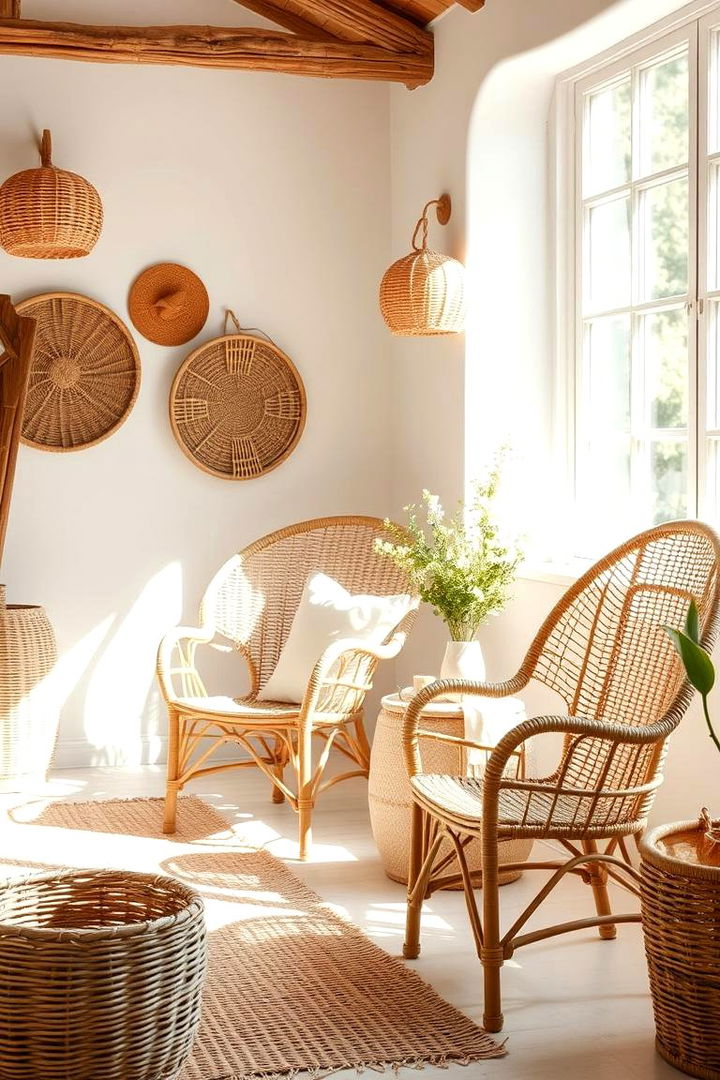 Wicker and Rattan Details - 22 Rustic Sunroom Ideas