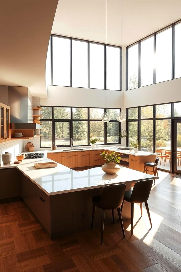 Widely Open Space Planning - 22 U Shaped Kitchen Ideas