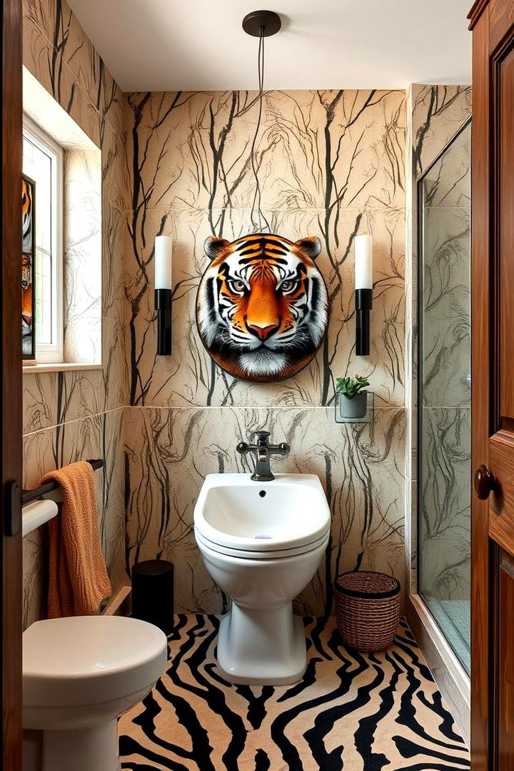 Wild Animal Print Bathroom - 22 Boy Bathroom Ideas