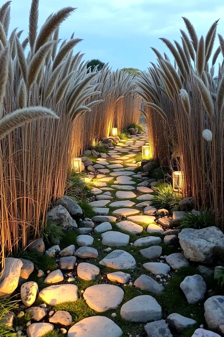 Wild and Free Decorative Paths - 22 Pampas Grass Wedding Decor Ideas