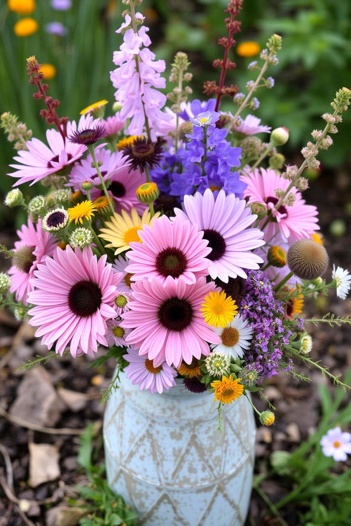 Wildflower Arrangements - 22 Rustic Wedding Centerpieces