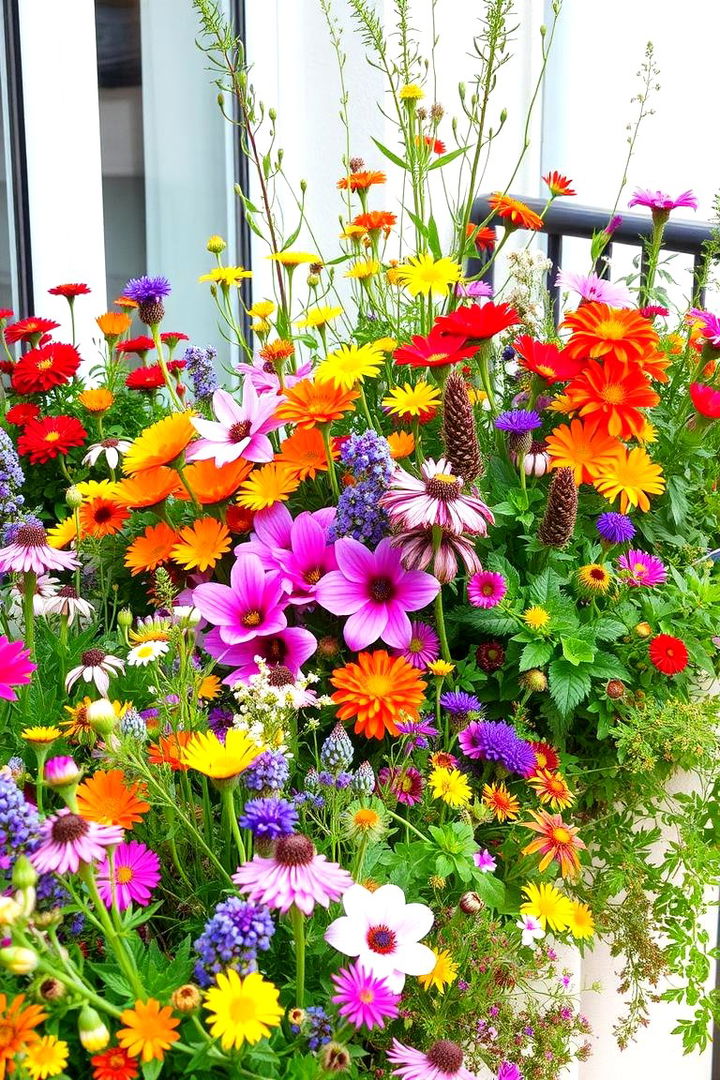 Wildflower Balcony Bloom - 22 Green Balcony Ideas