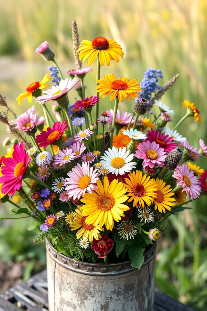 Wildflower Mix Centerpiece - 22 Flower Centerpiece Ideas