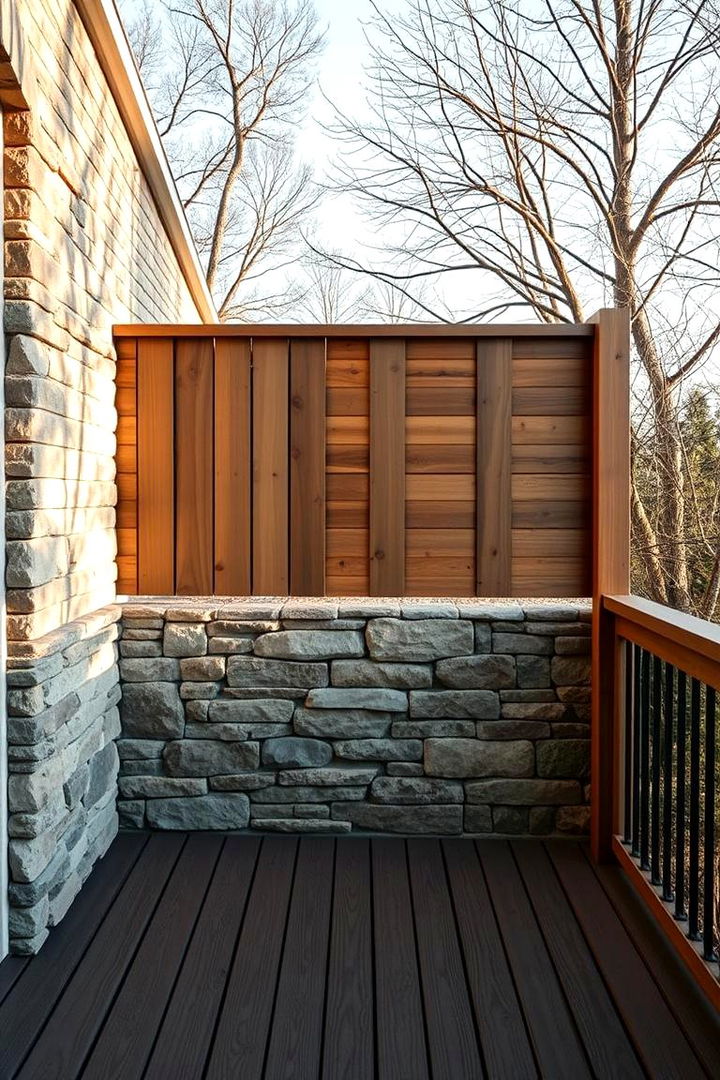 Windbreak and Privacy Wall Combo - 22 Deck Privacy Ideas