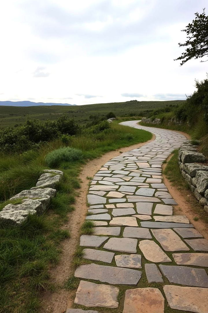 Winding Country Lane - 22 Stone Walkway Ideas