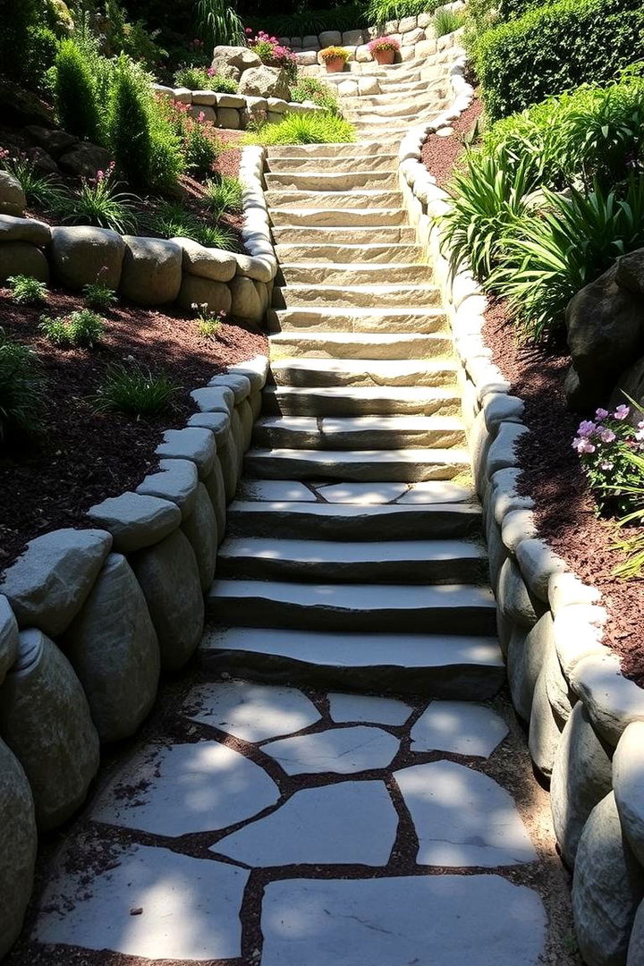 Winding Pathways and Steps - 22 Sloped Garden Ideas