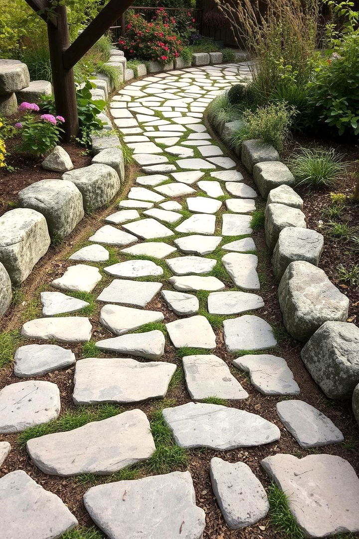 Winding Storybook Path - 22 Flagstone Walkway Ideas