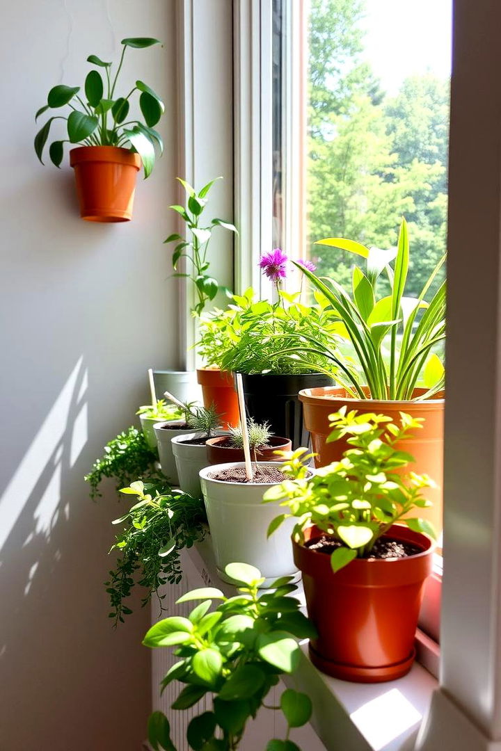 Window Sill Garden Delight - 22 Indoor Greenhouse Ideas
